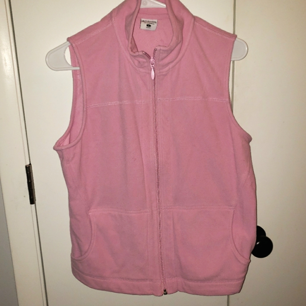 Columbia Large pale pink fleece vest